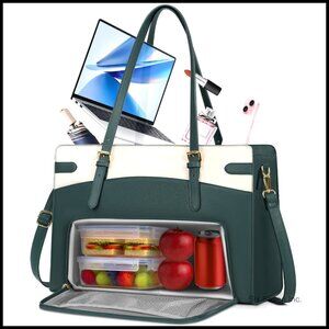 Insulated Laptop Tote Bag Professional Work Bag Utility Style Large Capacity